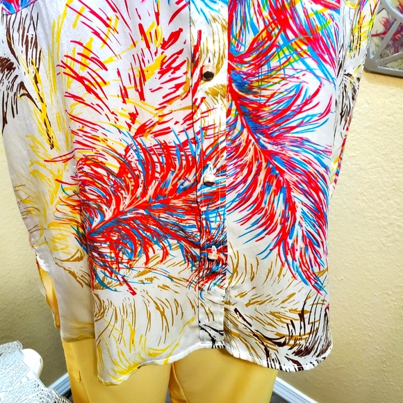 CAbi Silk Sleeveless Button Down Top Sz M - Picture 6 of 16